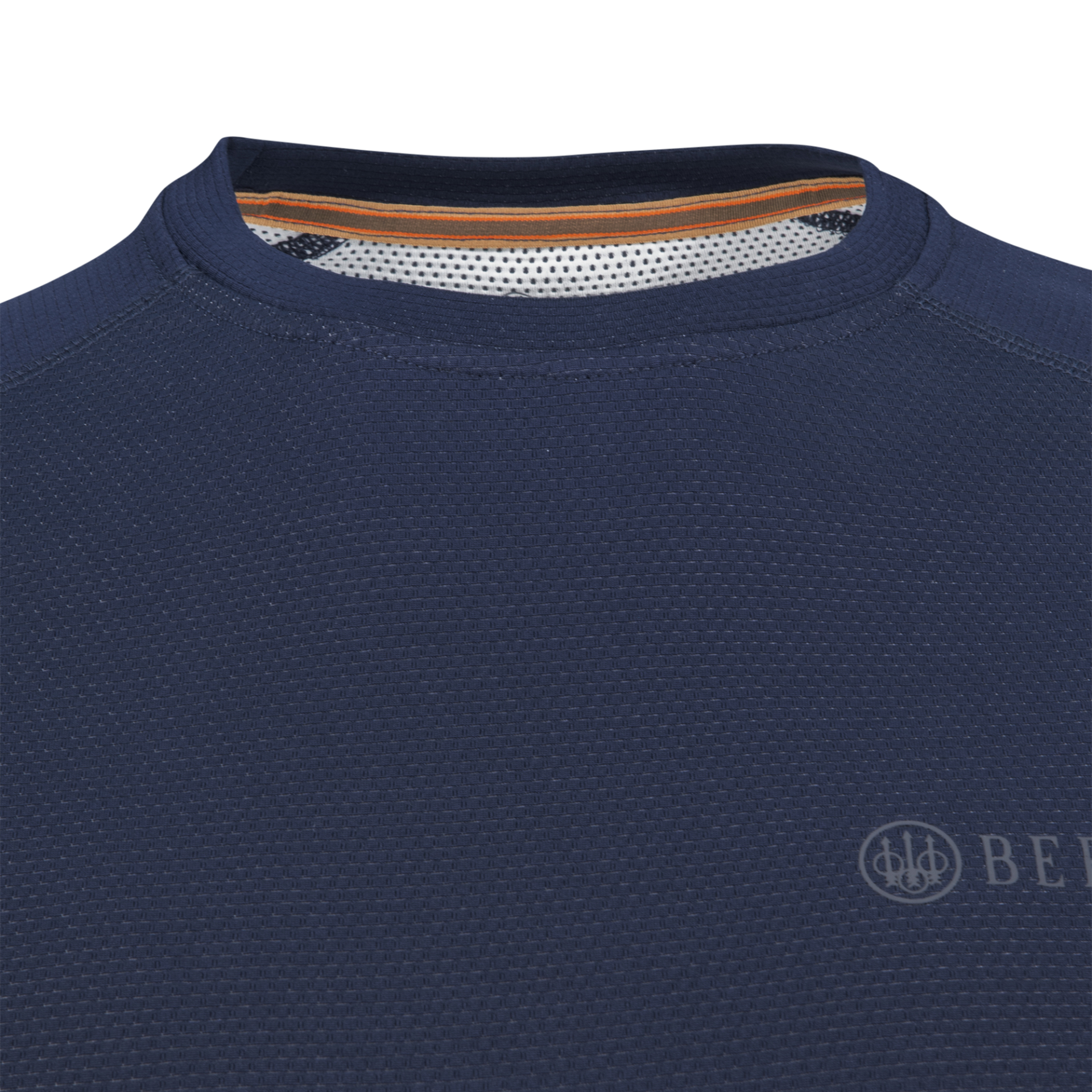 Beretta Long Sleeve Blue T-shirt Close Up