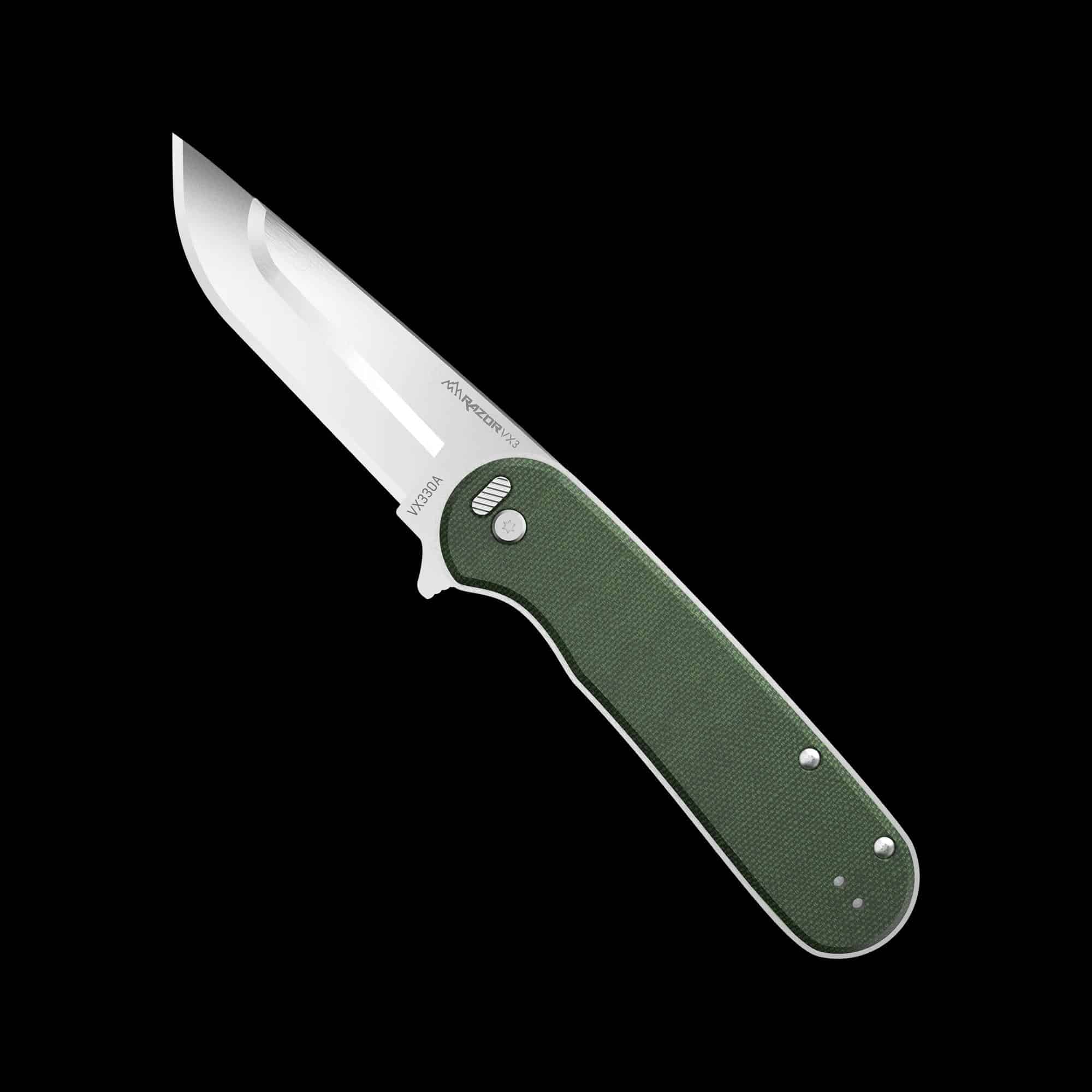 RAZOR VX3 3.0" Green Micarta